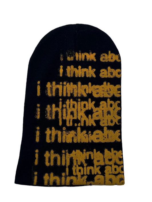 I Think About It All The Time – Yellow Ink Beanie