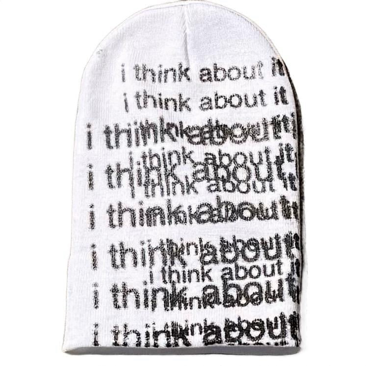 I Think About It All The Time – Black Ink Beanie