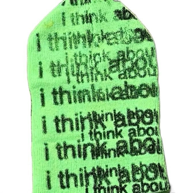 I Think About It All The Time – Black Ink Beanie